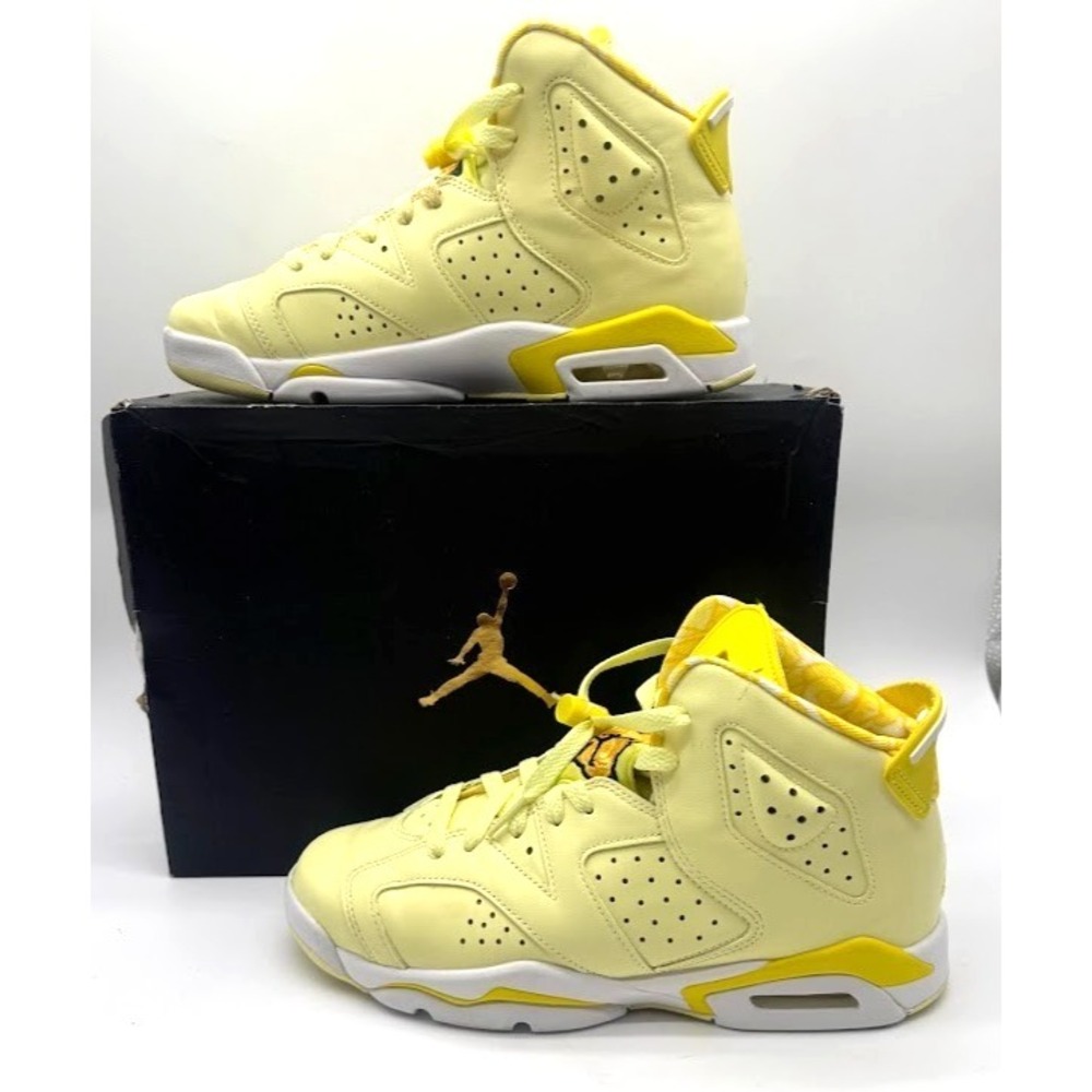 Air Jordan 6 Retro GS Citron Tint Yellow 543390-800 Youth 7Y EU40 w/ Box